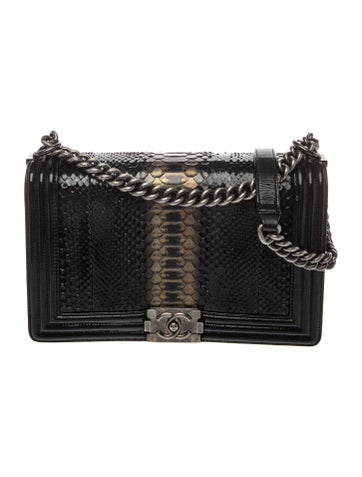 Large Python Boy Bag