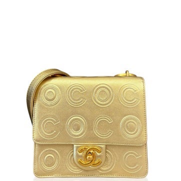 Calfskin Circle C Square Flap Bag
