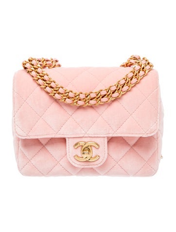 Mini Velvet Enamel Flap Bag