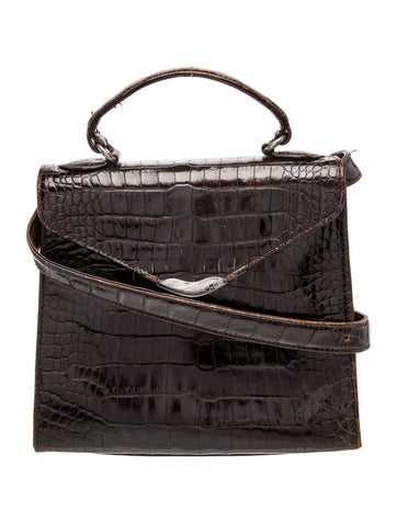 Embossed Leather Shoulder Bag Vintage