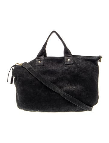 Suede Top Handle Bag