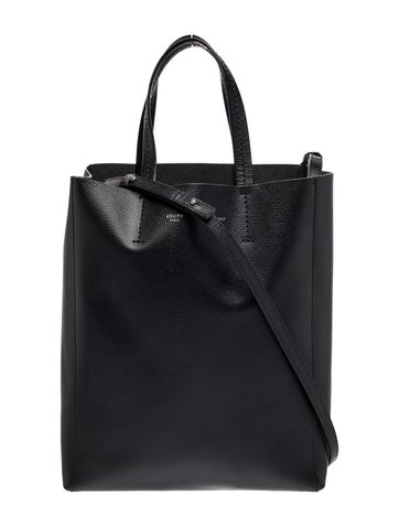 Leather Vertical Cabas Small
