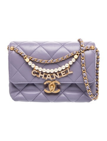 Mini Pearl Logo Flap Bag