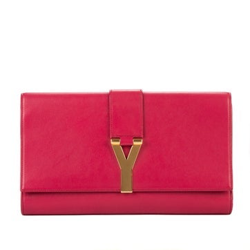 Leather Classic Y Line Clutch