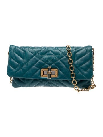 Leather Happy Quilted Shoulder Bag Medium