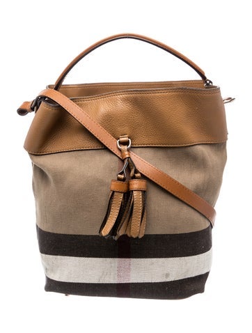 Exploded Check Bucket Bag