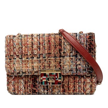 Mini Quilted Tweed Beauty Lock Flap