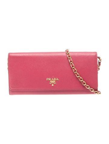 Saffiano Cuir Leather Saffiano Leather Wallet On Chain Crossbody