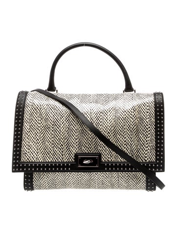 Snakeskin Top Handle Bag