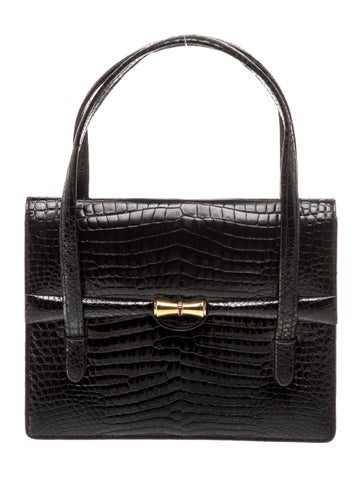 Crocodile Top Handle Bag Vintage