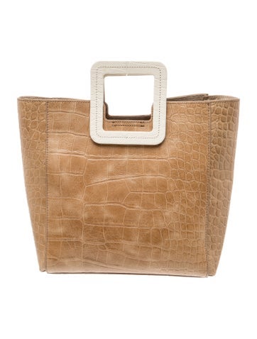 Embossed Leather Top Handle Bag