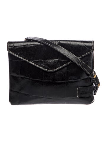 Embossed Leather Crossbody Bag