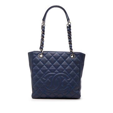 Calf Leather Caviar Petite Shopping Tote
