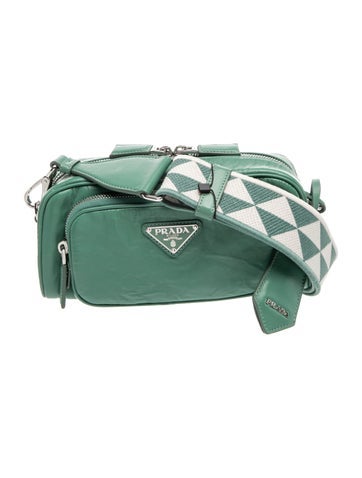 Enameled Metal Triangle Multi-Pocket Bag