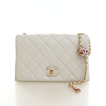 Lambskin CC Enamel Flap Bag