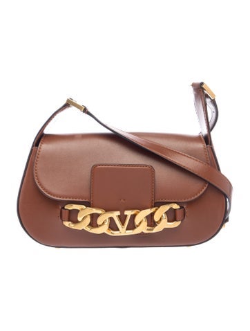 Leather VLogo Chain Small