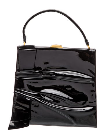 Patent Leather Top Handle Bag Vintage
