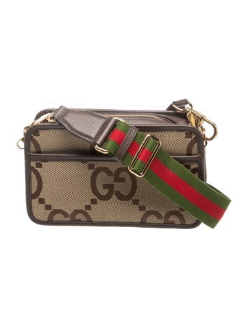 Web GG Jumbo Canvas Web Crossbody Bag