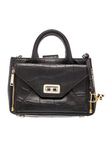 Embossed Leather Top Handle Bag