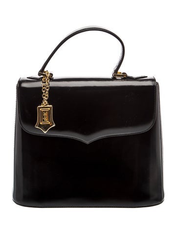 Patent Leather Top Handle Bag