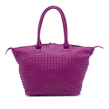Leather Nappa Intrecciato Zip Tote