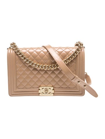 Iridescent Patent Large Boy Bag