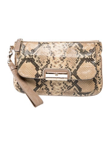 Embossed Leather Clutch