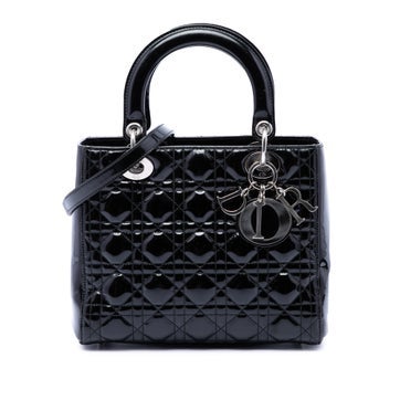 Medium Patent Cannage Lady Dior