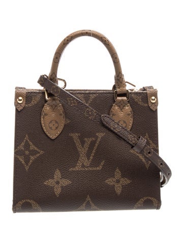 Monogram Giant Monogram OnTheGo BB Leather Handle Bag Brown BB