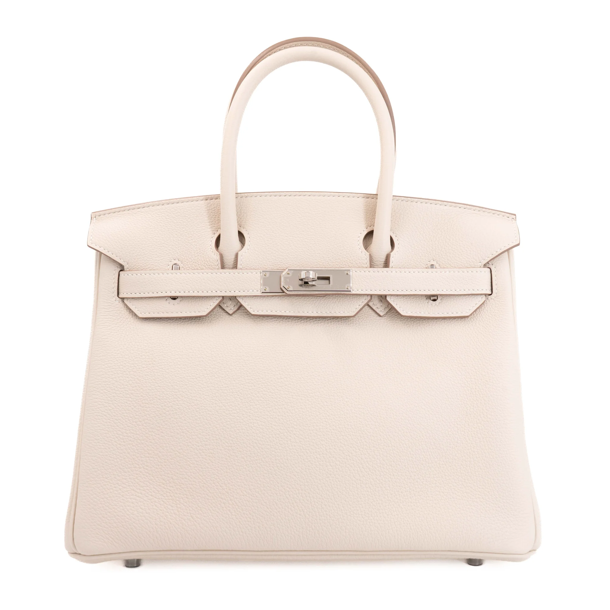 Brand New ( Rank N ) HERMÈS Birkin 30 Craie (10) Togo Palladium hardware K (2025)
