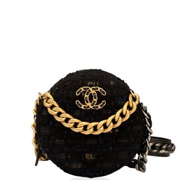 Calfskin 19 Round Clutch With Chain
