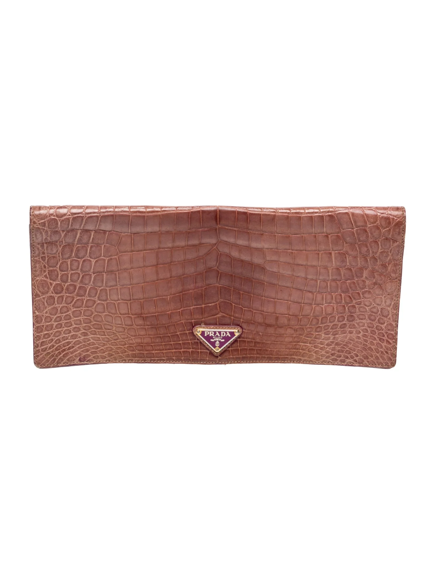 Enameled Metal Triangle Clutch