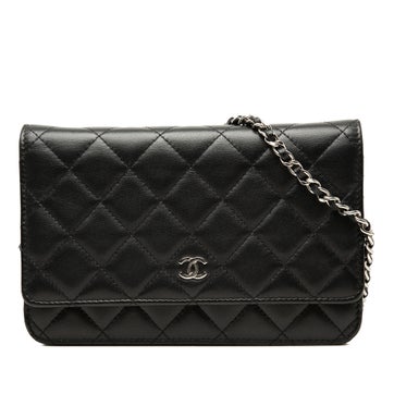CC Quilted Lambskin Wallet On Chain