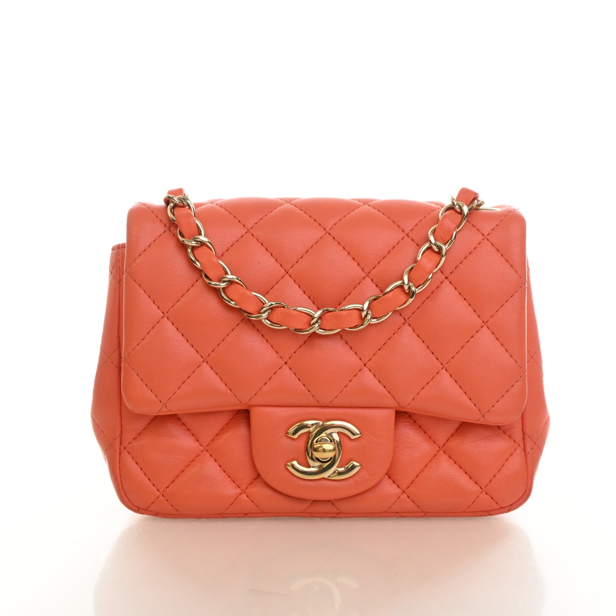 Chanel Mini Lambskin Square Classic Flap Bag