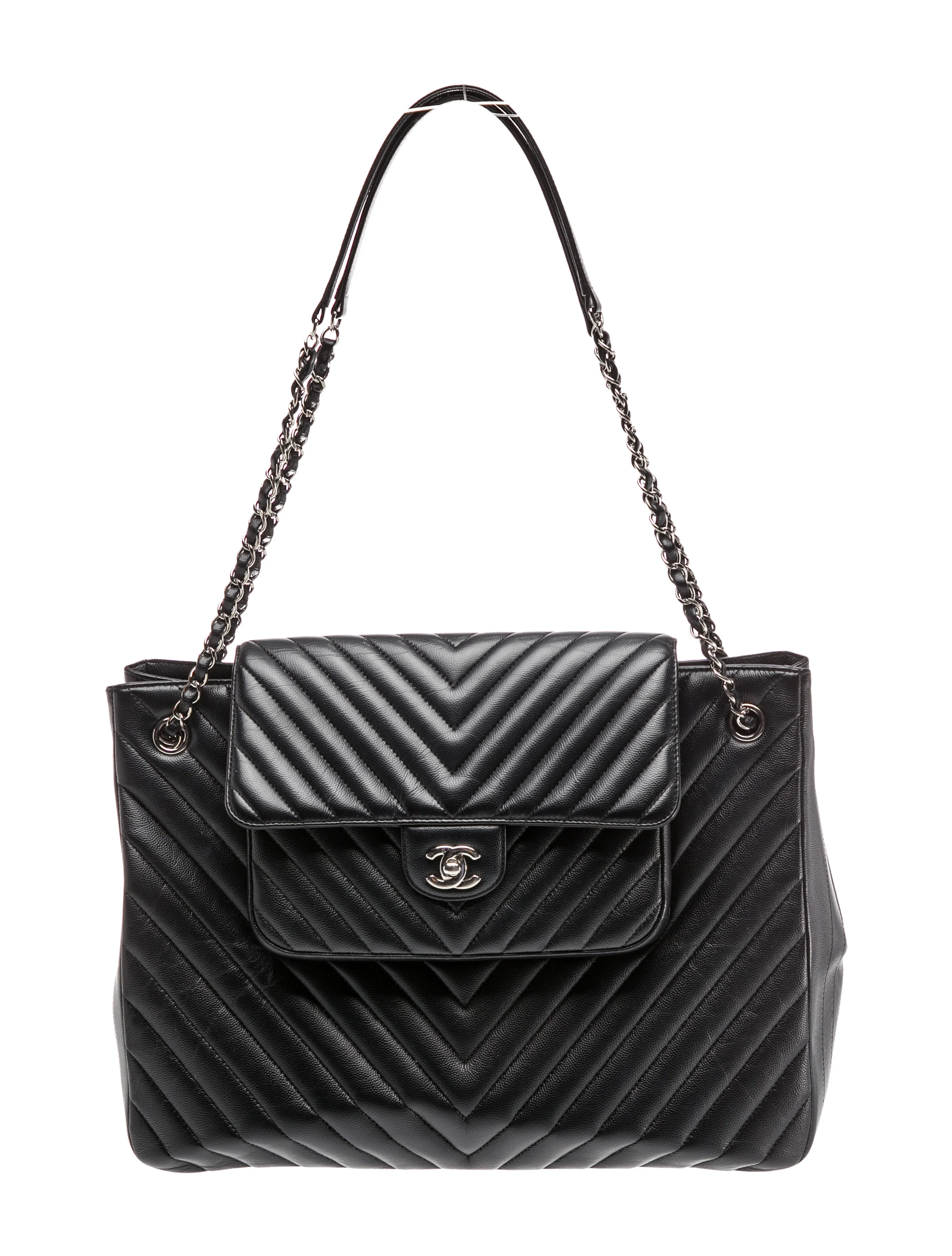Chevron Flap Shopping Tote