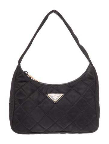 Quilted Re-Nylon Shoulder Bag
