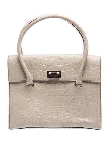 Embossed Leather Shoulder Bag