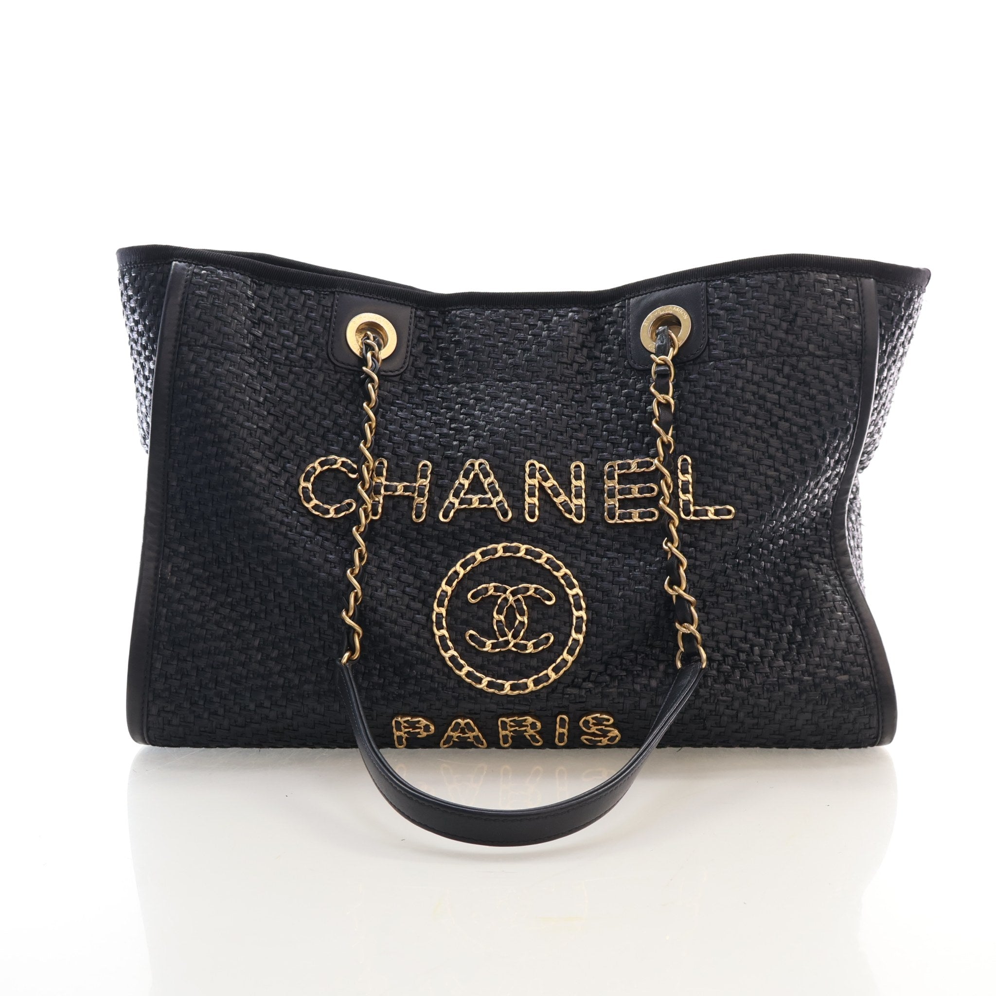 Chanel Small Raffia Deauville Tote