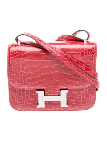 Hermes Shiny Alligator Mini Constance 18