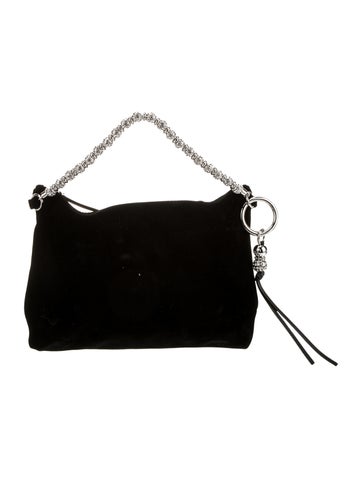 Velvet Top Handle Bag