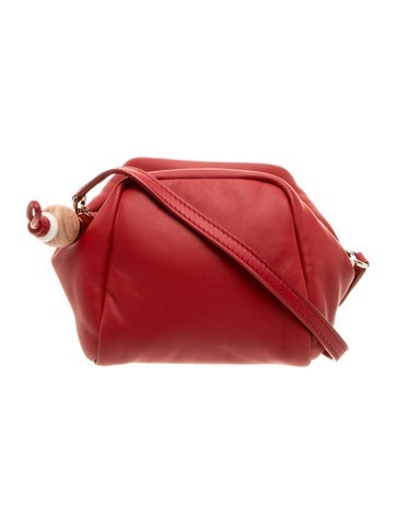 Leather Small Puffy Pouch