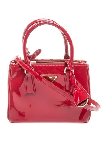 Enameled Metal Triangle Galleria Double Zip Mini