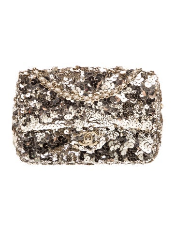 2025 Classic Rectangular Mini Sequin Single Flap Bag