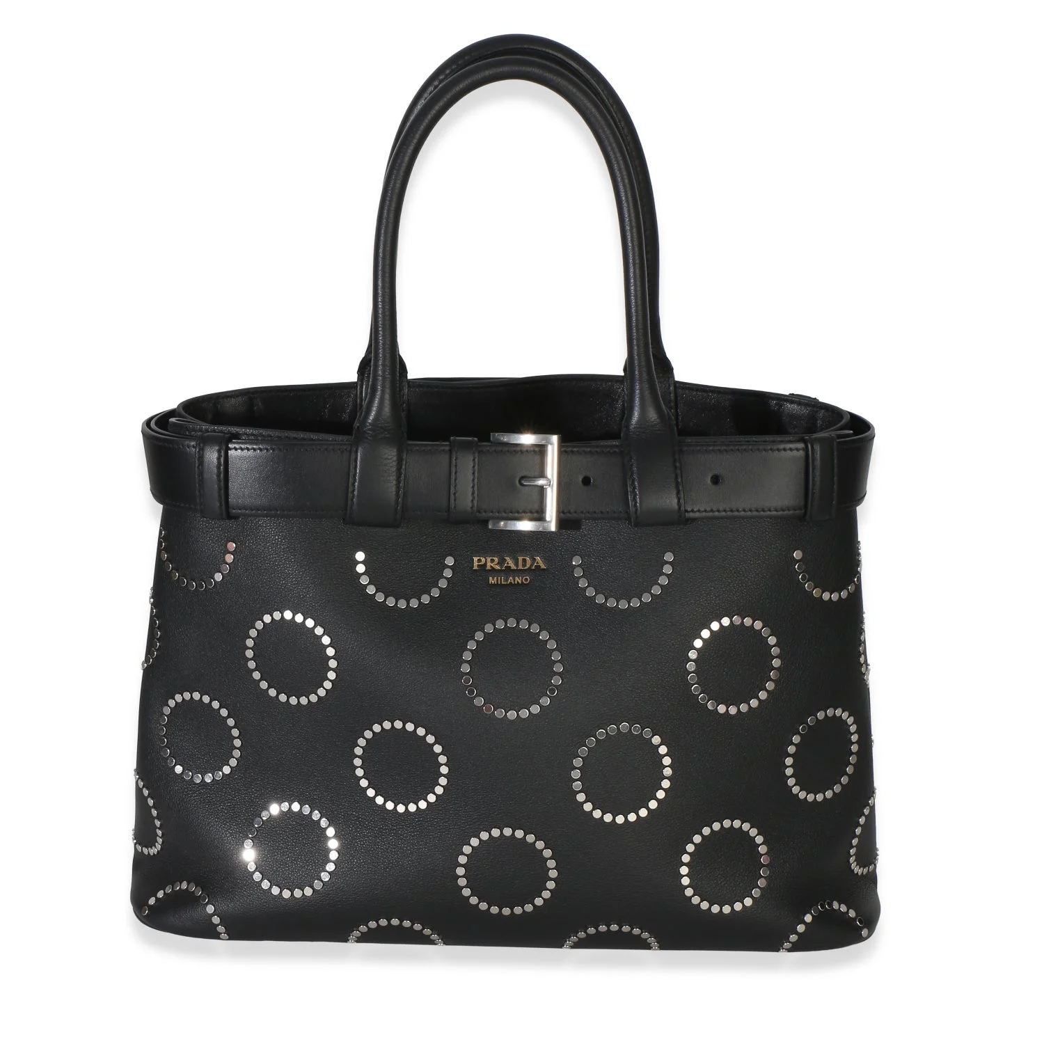 Leather Buckle Bag With Belt Large