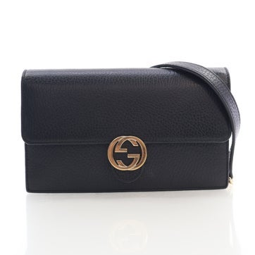 Calfskin Interlocking G Wallet on Chain