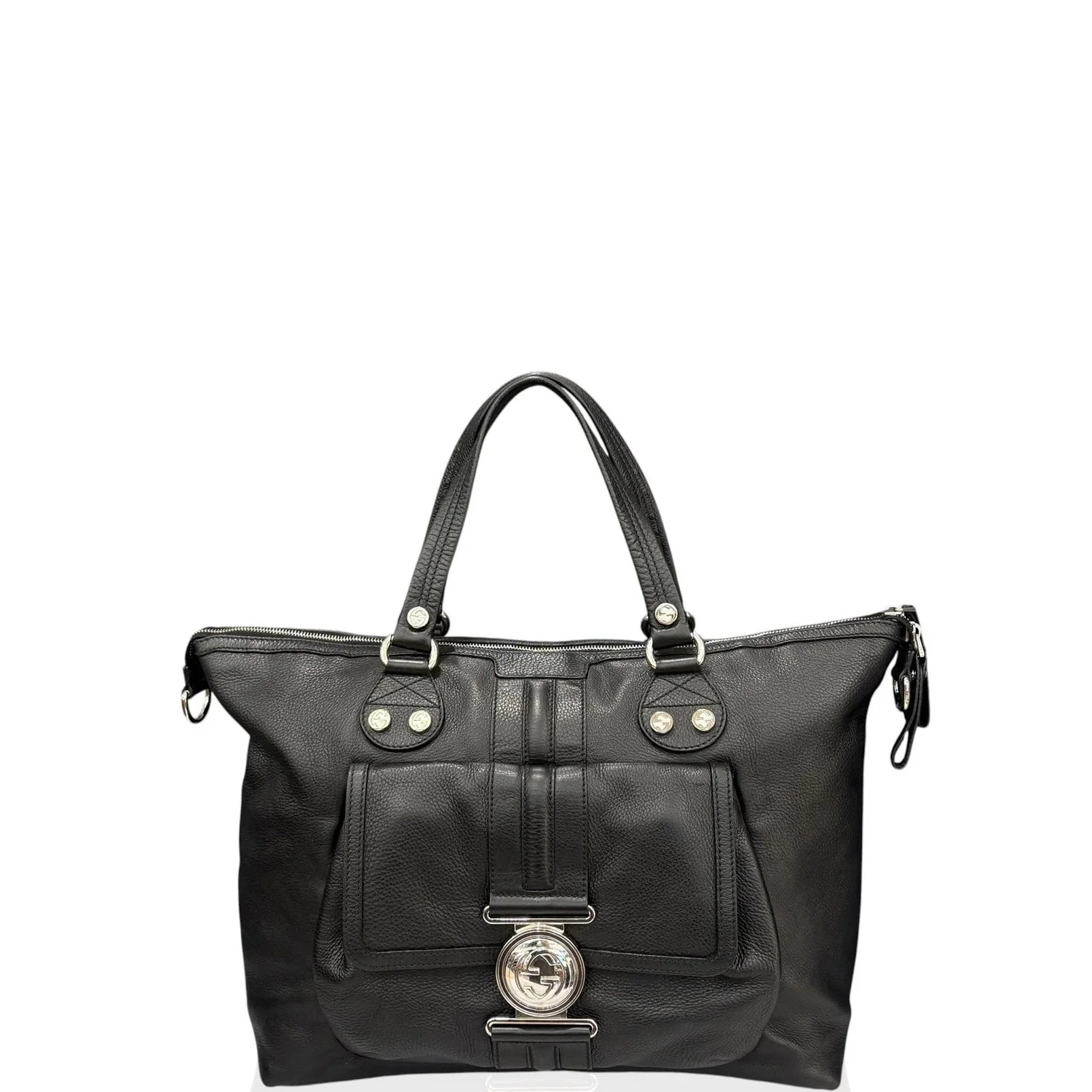 Calfskin Interlocking G Two-Way Bag