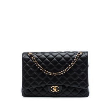 Maxi Classic Lambskin Double Flap