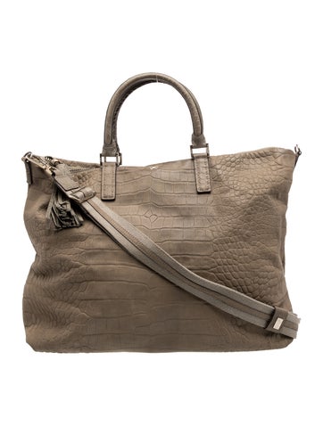 Embossed Leather Tote
