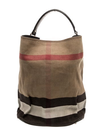 Exploded Check Bucket Bag