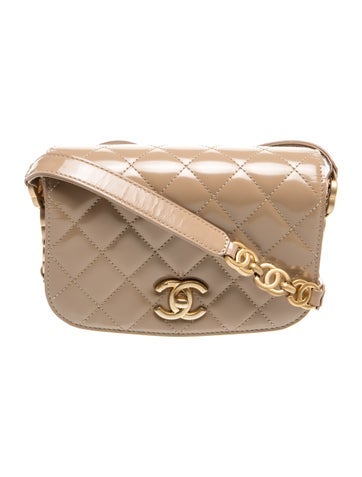 Paris-Le19 Quilted Patent Mini My Sweet CC Flap Bag
